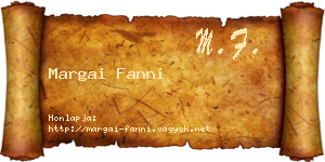 Margai Fanni névjegykártya